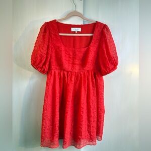 l’academie Vibrant Red Medium Mini Dress